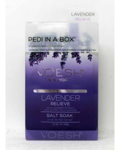 VOESH Pedi in a Box Deluxe 4 Step Pedicure Spa 4-in-1 Set - Lavender Relieve.