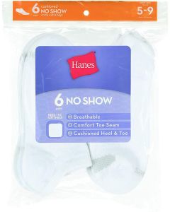 Hanes  No Show 6 Pack Socks Womens  Wicking  Comfort ToeCool Comfort Breathable