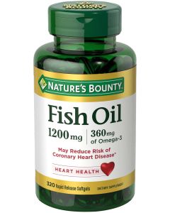 Nature's Bounty Fish Oil Rapid Release Softgels, 1200 Mg, 320 Ct"