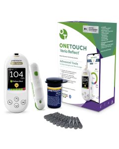 OneTouch Verio Reflect Blood Glucose Meter | Blood Glucose Monitoring System Includes Blood Sugar Meter, and Lancing Device, 10 Sterile Lancets"