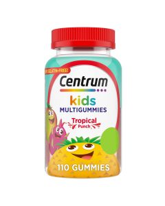 Centrum Multigummies Multivitamin Supplement Gummies, Tropical Punch, 110 Count, for Kids"