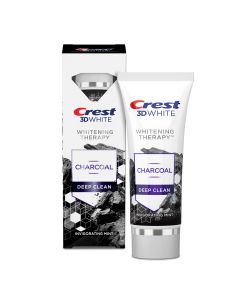 Crest 3D White Therapy Charcoal Deep Clean Fluoride Toothpaste, Invigorating Mint, 3.5 oz"