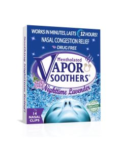 Vapor Soothers Mentholated Nasal Dilator Clips- Nighttime Lavender Scent -14ct.- Instant Nighttime Nasal Congestion-Sleep Aid