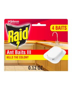 Raid Ant Baits Indoor Ant Insect Killer Traps, 0.12oz, Stocking Stuffers, 4 Count"