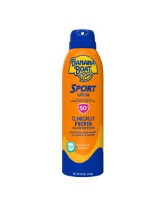 Banana Boat Sport Ultra 50 SPF Sunscreen Spray, 6 Oz, Water Resistant (80 Minutes) Sun Block"