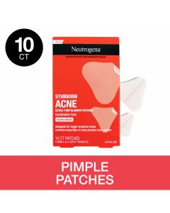 Neutrogena Stubborn Acne Treatment, Blemish Patches, Small and Large, 10 count"