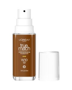 L'Oreal Paris True Match Cream Foundation Makeup, W10 Warm Deep, 1 fl oz"