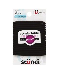 Scunci No Damage Hair Ties Brown - 18 CT