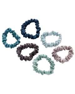 Lokks Blue Mini Scrunchies, 6 pack"