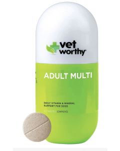 VET WORTHY Liver Flavored Chewable Multi-Vitamin-Adult Dogs EXP 11/26