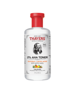 Thayer's 2% AHA Exfoliating Toner, Smoothing and Pore Refining Skin Care for All Skin Types, 12 fl oz"