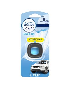 Febreze Car Air Freshener Vent Clip, Linen & Sky, 1 Count"