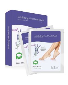 BeaLuz Exfoliating Foot Peel Mask, Lavender (2 Pairs)"