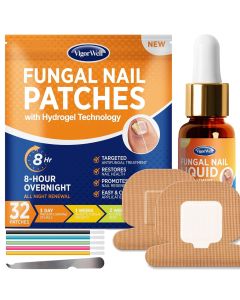 Toenail Fungus Treatment Extra Strength - Nail Fungus Treatment For Toenail, Toe Nail Fungus Treatment Extra Strength, Nighttime Fungal Nail Patches & Fungus Nail Treatment Liquid Set (32patches+15ml)"