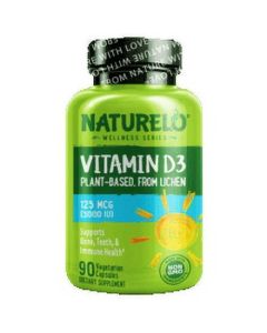 NATURELO Vegan Vitamin D3, 5000 IU"