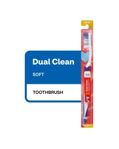 CVS Health Dual Clean Toothbrush, Soft Bristle, 1 CT