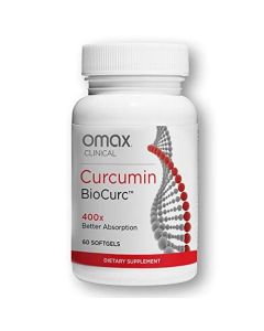 Omax Turmeric Curcumin Supplement Softgel Bioavailable, BioCurc for Joint Pain Relief, Immune Support, Inflammation Support, Antioxidant | 60 Softgels"