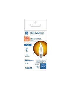 GE 2pk 4 Watts Soft White Medium Base LED Decorative Light Bulbs