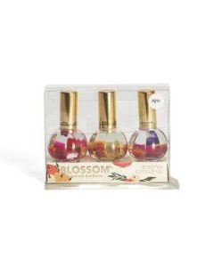 Blossom Scented Cuticle Oil 3 Pack Pumpkin Shape Scents Cinnamon Peach Apple