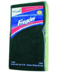 Fregon Jumbo Green Fiber Sponges, 6 per Box