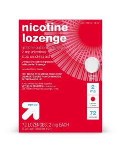 Nicotine 2mg Lozenge Stop Smoking Aid - Sugar Free Cherry - 72ct - up & up