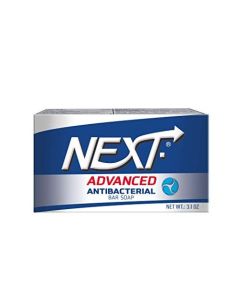 NEXT Advanced Antibacterial Bar Soap. Gentle Cleanser. Decreases Bacteria on the Skin. Deodorant and Hypoallergenic. 3.1 oz