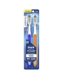 Oral-B Vibrating Pulsar Battery Toothbrushes, Full Head, Medium, 2 Count, for Adults and Children 3+"