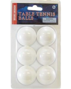 Ping Pong Ball White 6Pk, PartNo TT-6, by Drybranch, Spring, Ping Pong Accessori"