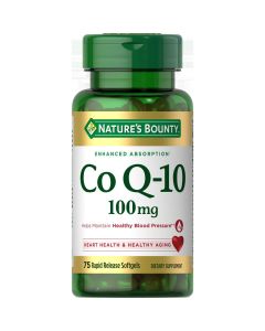 Nature's Bounty CoQ10 100 mg Rapid Release Softgels for Heart Health Support, 75 Ct"