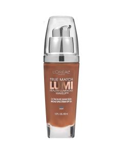 L'Oreal Paris True Match Lumi Liquid Foundation Makeup, C7-8 Nut Brown and Cocoa, 1 fl oz"