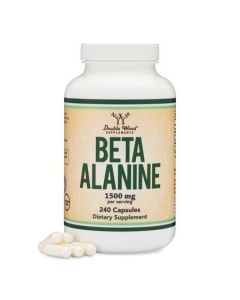 Beta Alanine Capsules Bulk (1.5 Gram Servings, 240 Capsules) for Muscle Fatigue and Endurance (Manufactured and Tested in The USA) by Double Wood Supplements"