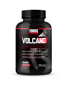 VolcaNO Pre Workout Nitric Oxide Booster Supplement for Men with Creatine and L-Citrulline to Boost Nitric Oxide and Energy, Build Muscle, Better Pump and Workout, Force Factor, 120 Capsules"