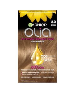 Garnier Olia Oil Powered Permanent Hair Color, 8.0 Medium Blonde"