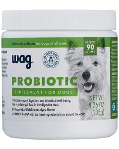 Wag Probiotic Supplement Soft Chews for Dogs (90 Count)