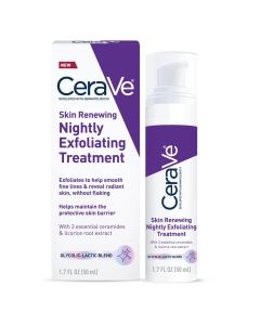 CeraVe Skin Renewing Nightly Exfoliating Treatment, Anti-Aging Face Serum for All Skin Types, 1.7oz"