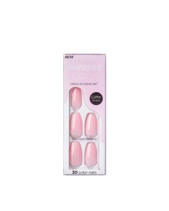 KISS imPRESS Color Medium Coffin Press-On Nails, ‘Pink Dream’, 30 Count"