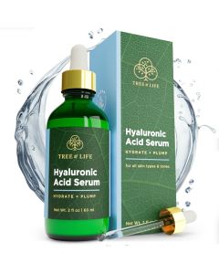 Tree of Life Hyaluronic Acid Serum for Face Anti Aging, Fine Lines, Dark Spots, & Dry Skin - 2 Oz Hydrating Facial Serum - Smoothing & Brightening Skin Care Set - Dermatologist-Tested"