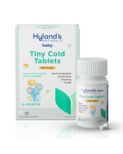 Hyland's Naturals Baby Tiny Cold Tablets, Natural Relief of Runny Nose and Congestion Due to Colds, 125 Quick-Dissolving Tablets"