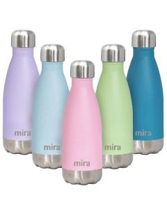 MIRA 12 oz Double Wall Vacuum Insulated Stainless Steel Water Bottle with Screw Cap, Rose Pink"