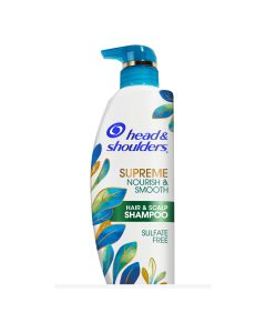 Head & Shoulders Supreme Sulfate Free Nourish & Smooth Shampoo, All Hair Types, 11.8 fl oz"