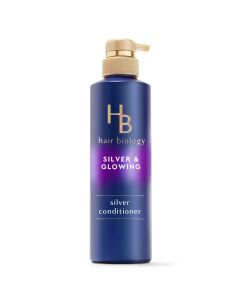 Hair Biology Silver and Glowing Purple Conditioner for Gray or Blonde Brassy Color Treated Hair, 12.8 fl oz"