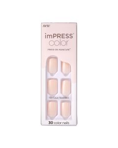 KISS imPRESS Color Press-on Manicure, Point Pink, Short"