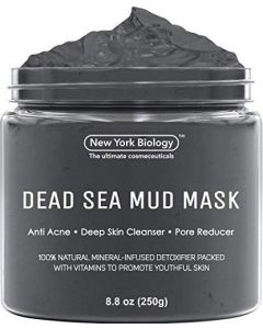 New York Biology Dead Sea Mud Mask, Skin Care Facial Mask for Acne, 8.8 oz"