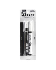 ArtSkills Black and White Paint Markers, Permanent Markers for Crafts and Projects, 2Pc"