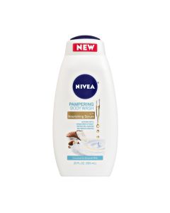 NIVEA Coconut and Almond Milk Body Wash with Nourishing Serum, 20 Fl Oz Bottle"