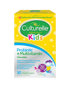 Culturelle Kids Probiotic + Complete Multivitamin For Kids 3+, 30 Chewables"