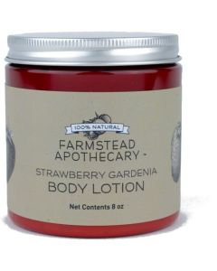 Farmstead Apothecary 100% Natural Body Lotion, Strawberry Gardenia 8 oz"