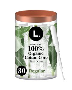 L. Organic Cotton Tampons - Regular Absorbency, 30 Ct"