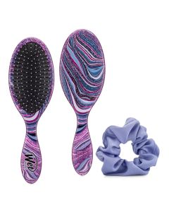 Wet Brush Swirl Detangle & Style Kit, Gift Set Includes Original Detangler and Coil Scrunchie - Pain-Free Hair Accessories Style with Less Pain, Effort and Breakage - Suitable for All Hair Types"