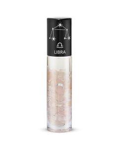 Blossom Zodiac Sign Vanilla Scented Moisturizing Roll-On Lip Gloss with Crystals, Made in USA, 0.20 fl. oz./5.9ml, Libra"